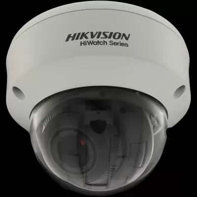 Câmara de vigilância de teto Hikvision HiWatch Series branca com cúpula escura