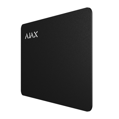 Painel preto retangular com cantos arredondados e texto 'AJAX' em branco