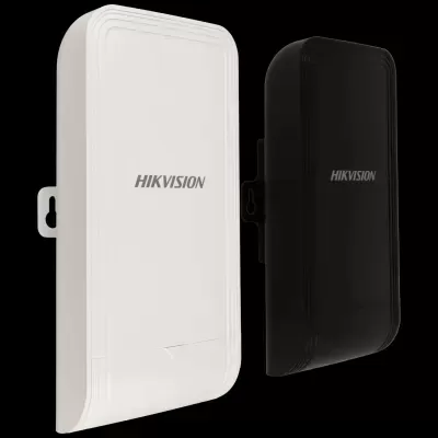 Dispositivos eletrónicos branco e preto com a palavra HIKVISION