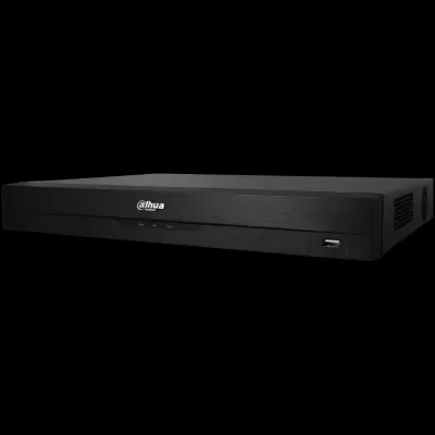 Gravador digital de vídeo preto Dahua Technology com indicadores LED e porta USB