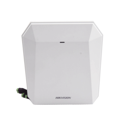 Leitor de cartão branco HIKVISION com cabos conectados