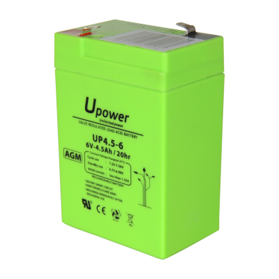 Bateria verde Upower AGM 6V-4.5Ah