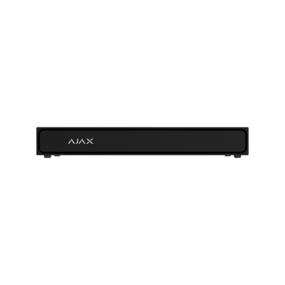 Dispositivo retangular preto com texto AJAX em branco