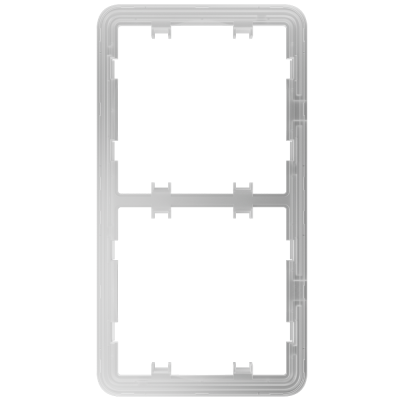 Estojo organizador plástico transparente com seis divisórias.