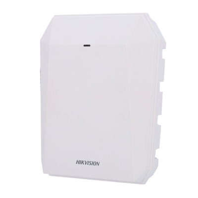 Dispositivo eletrónico branco da marca HIKVISION retangular com indicador preto