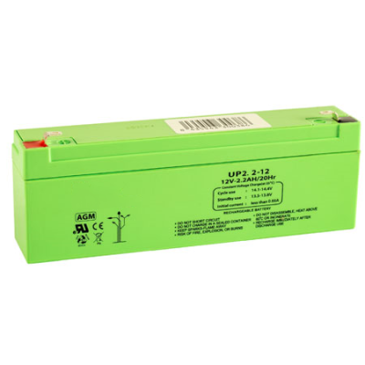 Bateria recarregável verde modelo UP2.2-12 12V 2.2AH