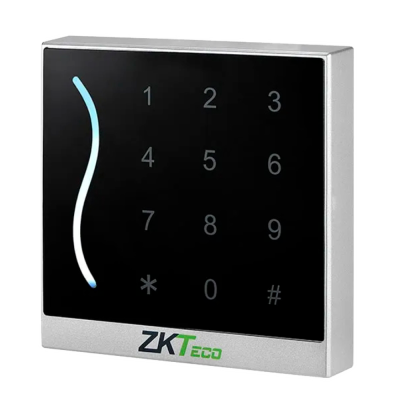 Dispositivo de acesso com teclado tátil numérico e luz azul