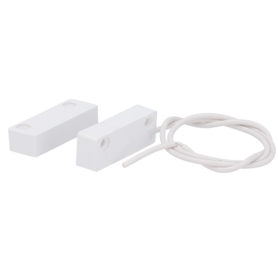 Sensor magnético de alarme branco com cabo