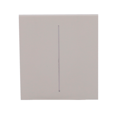 Interruptor de parede branco com botão central longo