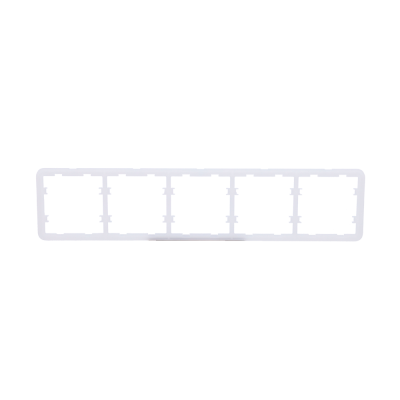Suporte plástico branco para vernizes com cinco divisórias