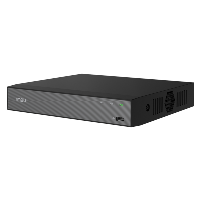 Gravador digital preto IMOU com painel cinza e porta USB