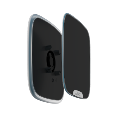 Sensor de movimento AJAX preto com moldura cinza