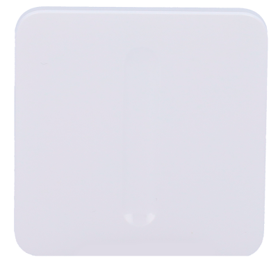 Base quadrada branca de plástico com botão central