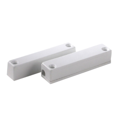 Par de sensores magnéticos brancos retangulares para portas ou janelas