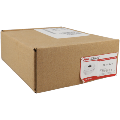 Caixa de cartão castanha com etiqueta HIKVISION e referência DS-2I8217-I-S