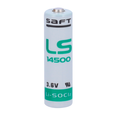 Bateria cilíndrica branca SAFT LS 14500 3.6V Li-SOCl2