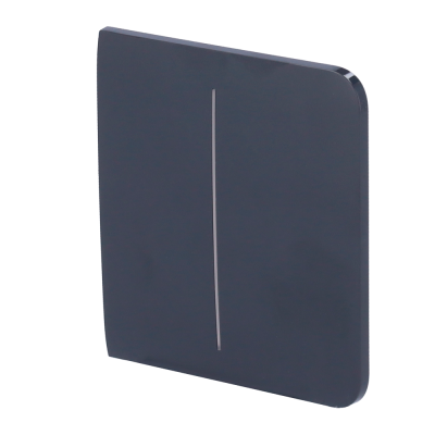 Painel preto quadrado com linha prateada vertical