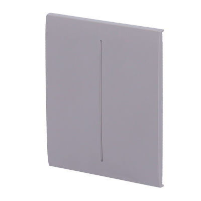 Interruptor simples de parede branco com linha vertical no centro