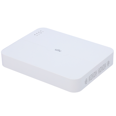 Dispositivo eletrónico branco retangular com marca UNV e LEDs indicativos