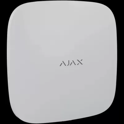 Dispositivo quadrado branco com texto AJAX no centro