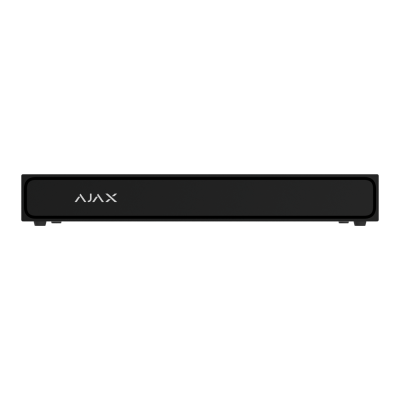 Dispositivo eletrónico preto retangular com logótipo AJAX