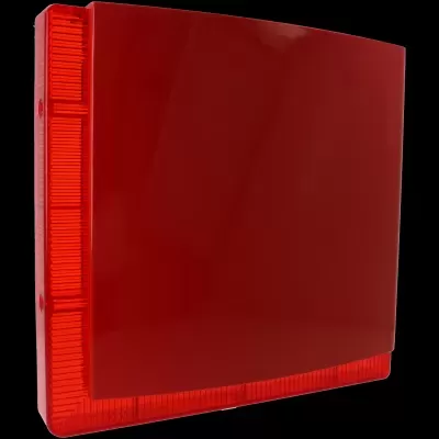 Luz de alarme ou sinalização vermelha de plástico translúcido