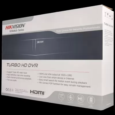 Embalagem de gravador de vídeo digital Hikvision HiWatch Series Turbo HD DVR
