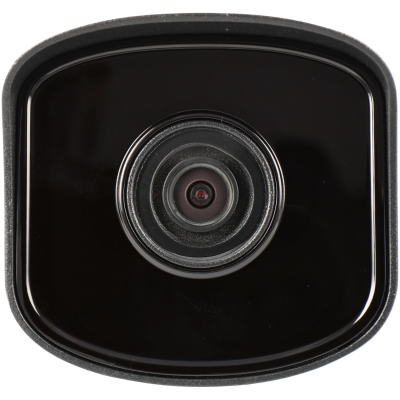 Câmara de segurança preta com lente circular central
