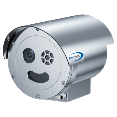Câmara de segurança metálica prateada Raythink