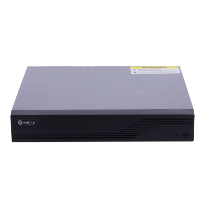 Aparelho eletrónico Safire cinza e preto em fundo branco