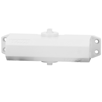 Fecho de porta mecânico branco com gravação 'Sycoss'