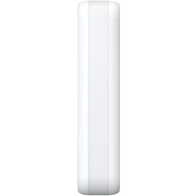 Bateria cilíndrica branca lisa em fundo branco