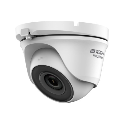 Câmara de segurança Hikvision branca com lente preta