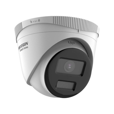 Câmara de vigilância Hikvision HiWatch Series branca e preta