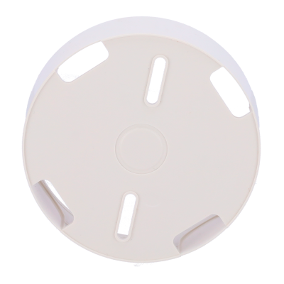 Base redonda branca com recortes e fendas