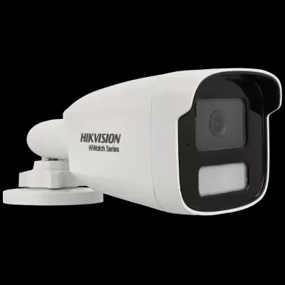 Câmara de vigilância Hikvision HiWatch Series preta e branca