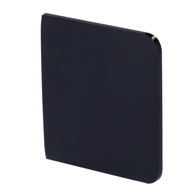 Porta-paleta quadrada preta com cantos arredondados