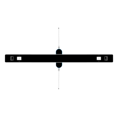 Correia de relógio preta com fechos brancos