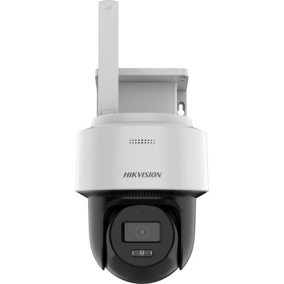 Câmara de segurança HIKVISION branca e preta com antena