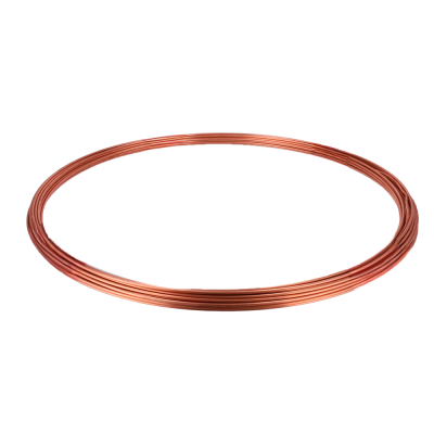 Argola de arame de cobre sobre superfície branca