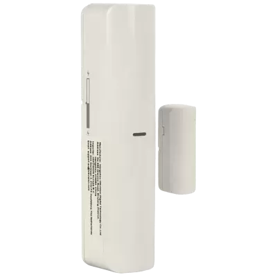 Dispositivo eletrónico branco com etiqueta de texto na lateral