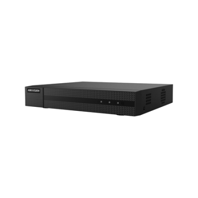 Receptor digital preto HIKVISION com textura na frente e indicadores LED