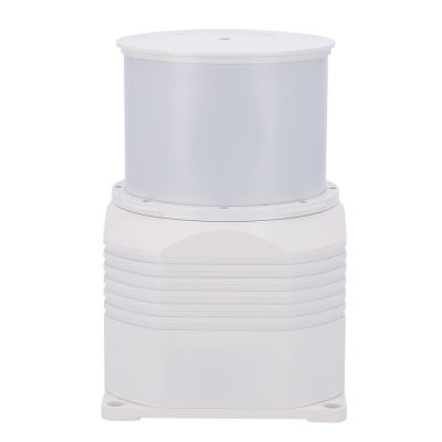 Dispositivo branco cilíndrico com textura estriada horizontal