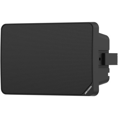 Coluna de som preta com grelha e suporte lateral HIKVISION