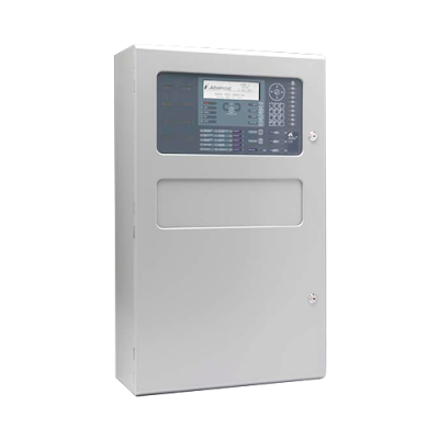 Painel de controlo metálico cinzento com visor digital e botões