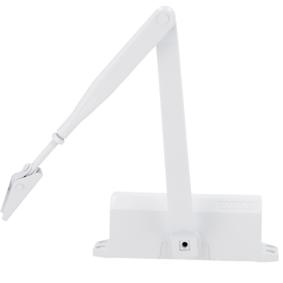 Fecho hidráulico branco para porta com braço articulado