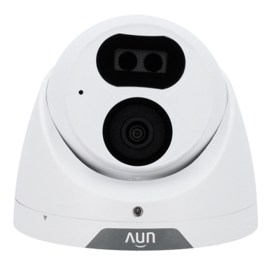 Câmara de vigilância domo branca com lente e sensores