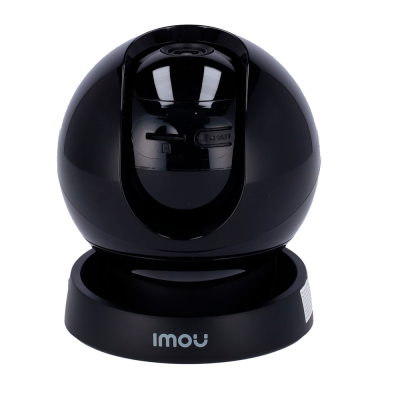 Câmara de segurança preta da IMOU com base redonda preta