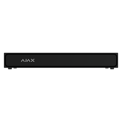 Dispositivo preto retangular com texto AJAX branco