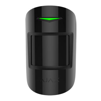 Sensor de movimento preto AJAX com luz verde